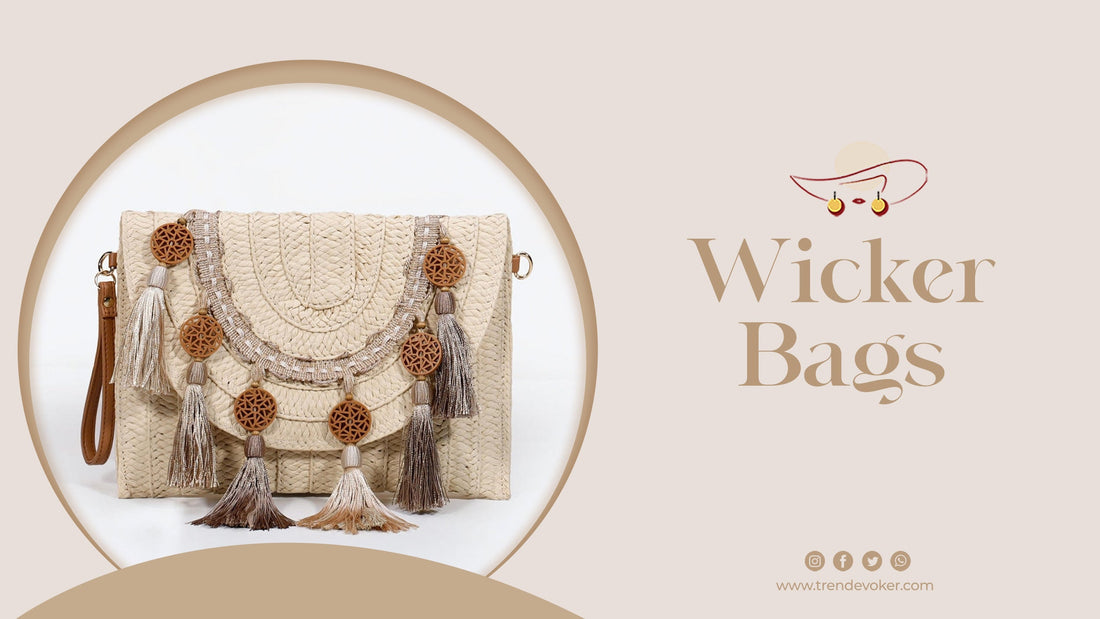 Handmade Wicker Fringe Bag – Stylish Boho Clutch for Women in Pakistan.