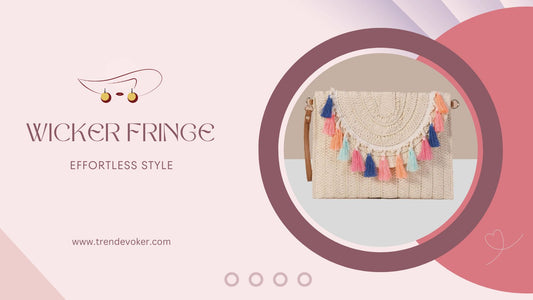 Eco-Friendly Handmade Wicker Bag with Fringe - A Must-Have for Bohemian Style