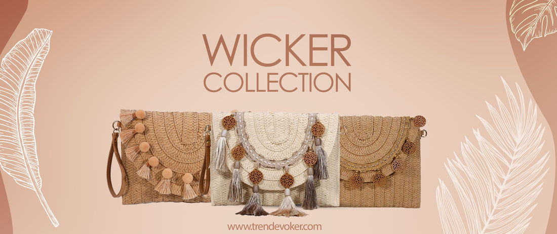 Handmade wicker fringe bag with boho design – perfect Eid 2025 clutch for women in Pakistan.