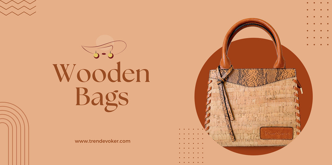 Handmade wooden handbag for women in Pakistan – eco-friendly fashion accessory by TrendEvoker.