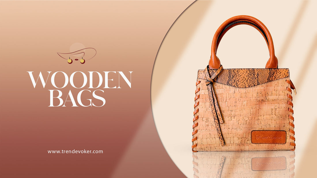 Artisan-crafted wooden handbags and clutches for women in Pakistan. Shop eco-friendly fashion for Earth Day at TrendEvoker.