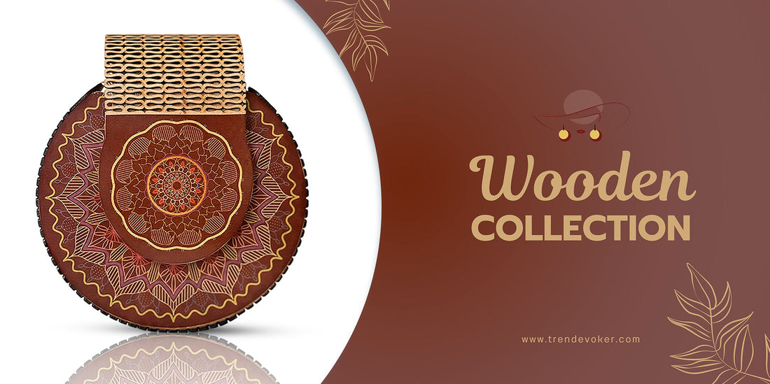 Handmade wooden crossbody and shoulder bags for women in Pakistan – TrendEvoker artisan collection.