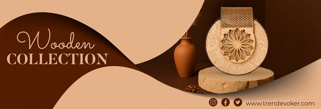 Handmade wooden shoulder bag for women in Pakistan – Eco-friendly, stylish purse by TrendEvoker.
