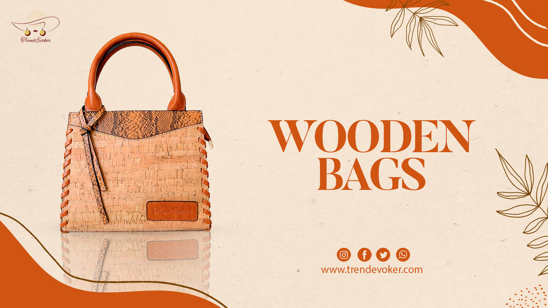 Handmade wooden bag for women in Pakistan with eco-friendly minimalist design.