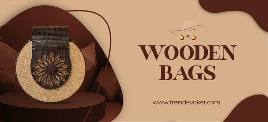 Eco-friendly handmade wooden bag for women in Pakistan by TrendEvoker.