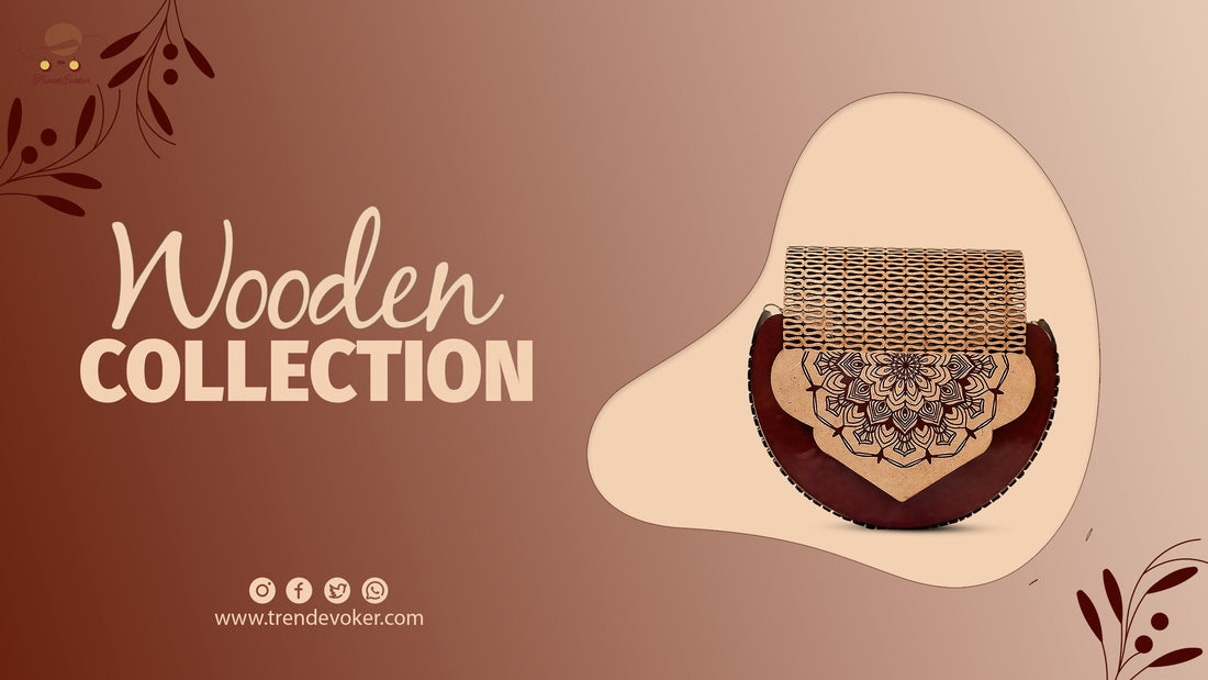 Handmade wooden bag for women in Pakistan – eco-friendly crossbody purse by TrendEvoker.