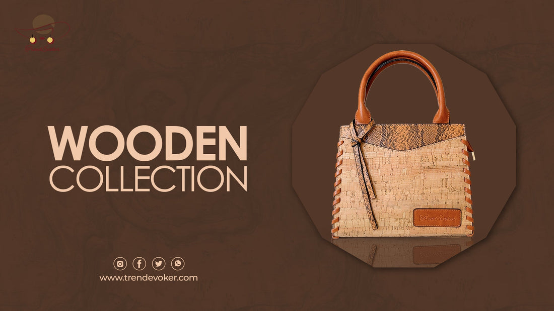 Artisan-crafted handmade wooden bag for women in Pakistan – eco-friendly shoulder bag with unique d.esign by TrendEvoker.
