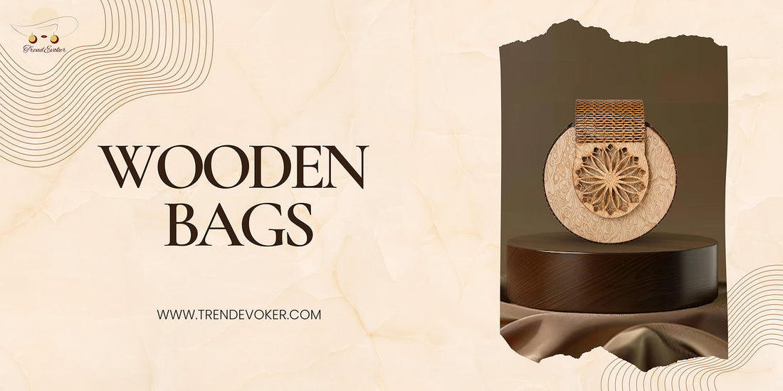 A premium handmade wooden handbag for women in Pakistan with eco-friendly design by TrendEvoker – perfect for formal and casual fashion looks.