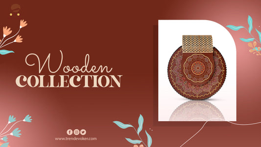 handcrafted wooden handbags, including a wooden tote, crossbody, and clutch eco-friendly and artisan-crafted.