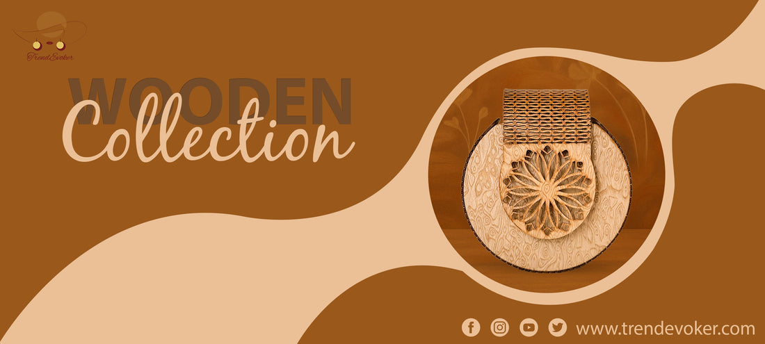 Handcrafted wooden shoulder bag for women in Pakistan – Eco-friendly fashion accessory by TrendEvoker.