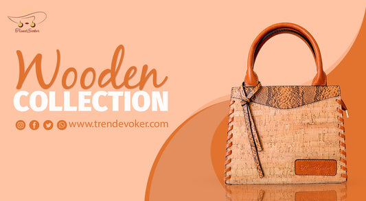 Handmade wooden bags for women in Pakistan – eco-friendly fashion accessory.