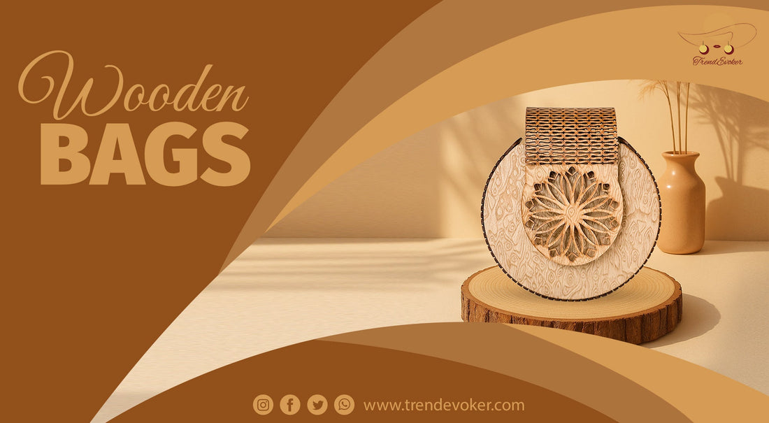 Handmade wooden bag in Pakistan with eco-friendly design and unique craftsmanship, perfect for fashion-conscious women.