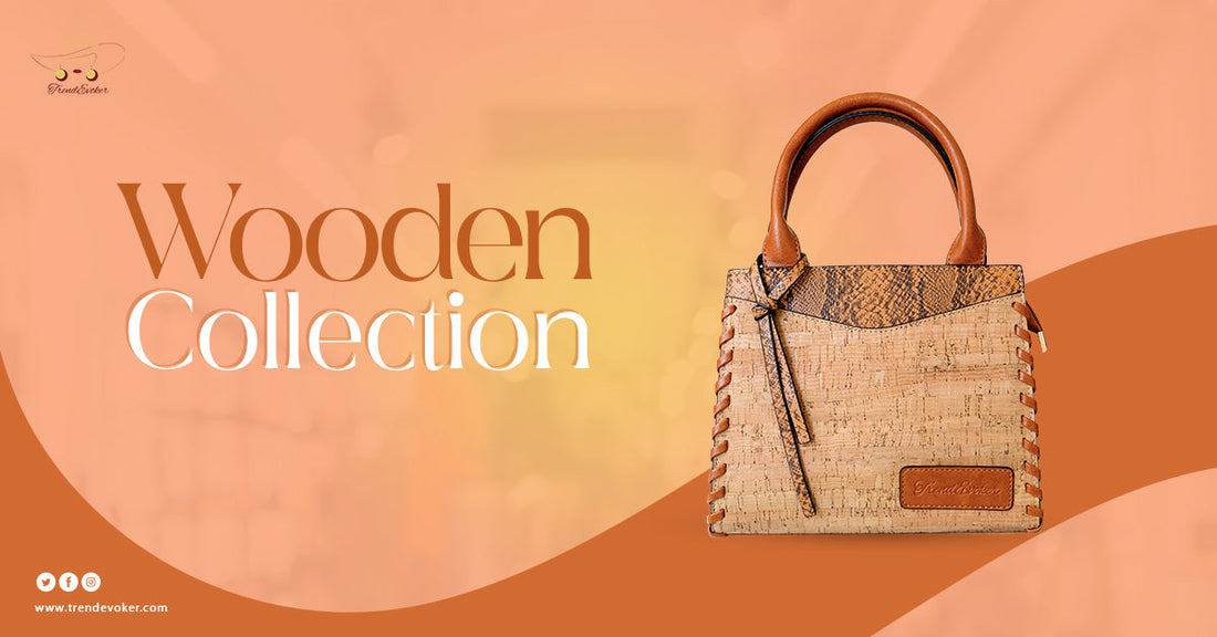 Handmade wooden crossbody bag with eco-friendly design and intricate detailing, perfect for women in Pakistan.