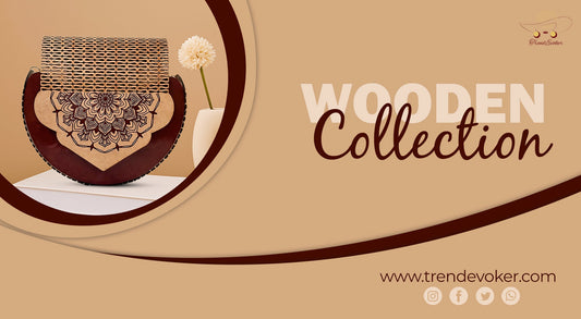 Eco-friendly handmade wooden clutch bag for women in Pakistan – TrendEvoker.
