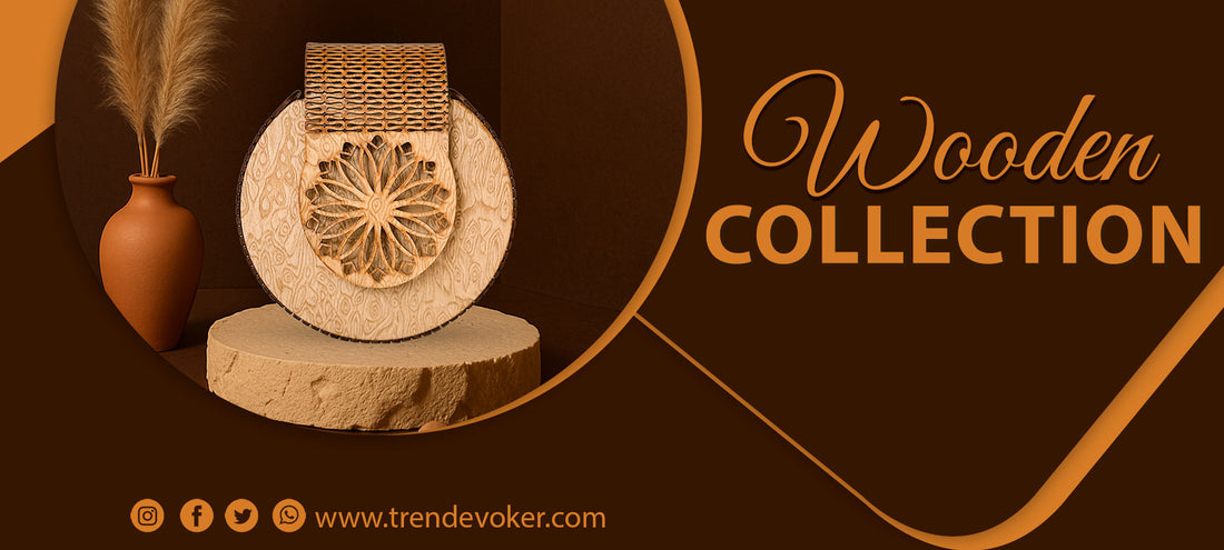 A skilled artisan crafting a handmade wooden purse for women in Pakistan at TrendEvoker – eco-friendly, sustainable, and stylish wooden fashion accessory.