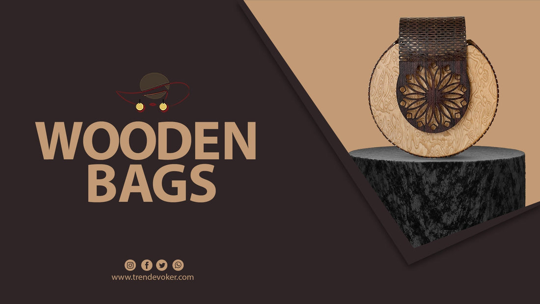 Handmade wooden handbag for women in Pakistan – eco-friendly fashion purse by TrendEvoker.