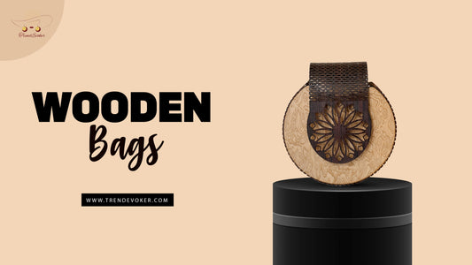 Handmade wooden crossbody bag for women in Pakistan by TrendEvoker – eco-friendly, stylish and crafted from natural materials.