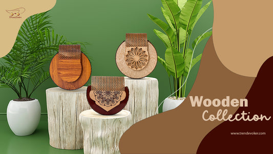 Eco-Friendly Wooden Bag with Chain Strap – Handmade Crossbody Bag for Women in Pakistan