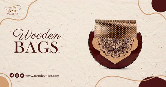 Handmade wooden bag in Pakistan crafted by skilled artisan — eco-friendly fashion purse by TrendEvoker.