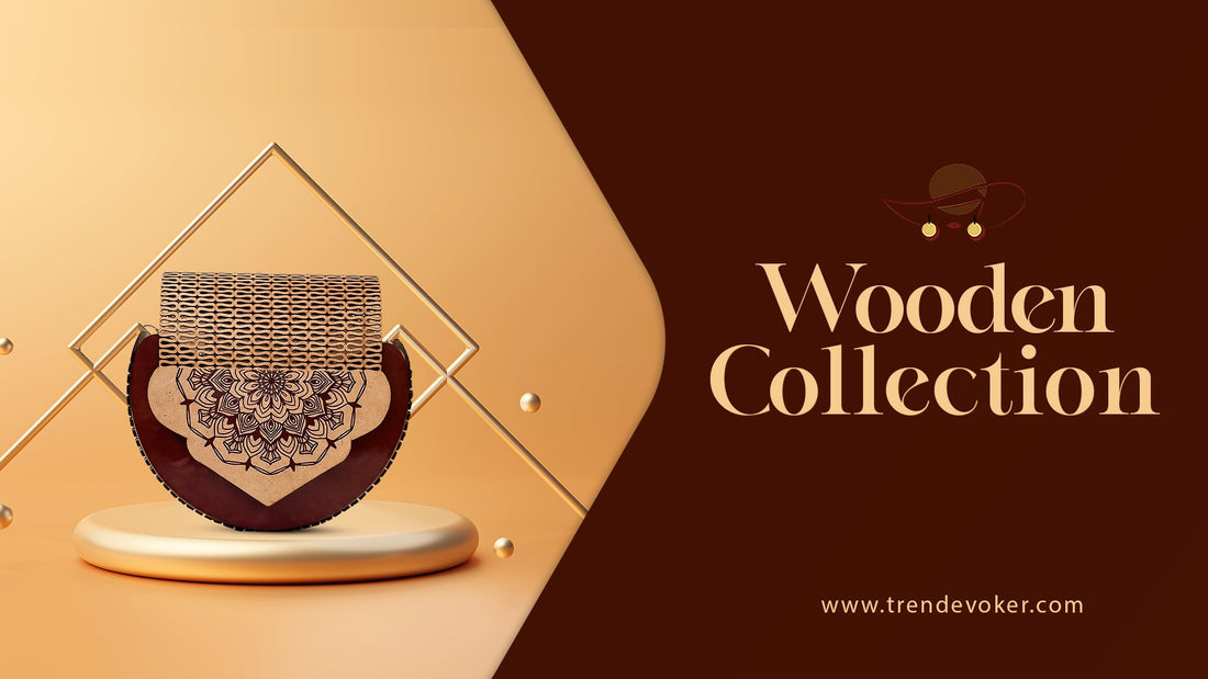 Premium handmade wooden crossbody bag for women in Pakistan – eco-friendly and stylish fashion accessory by TrendEvoker.