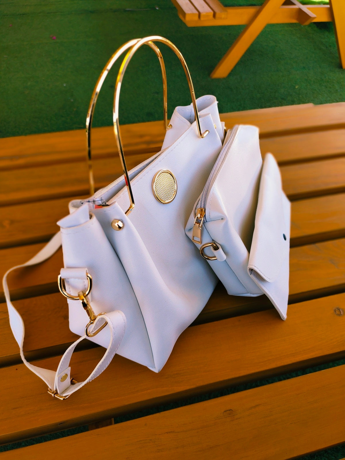 Trio White Shoulder Bag by a top brand in Pakistan