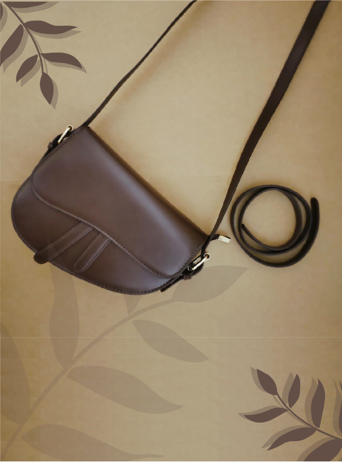 Classic leather handbag in a warm brown hue, reflecting the enduring charm of artisanal craftsmanship and modern style