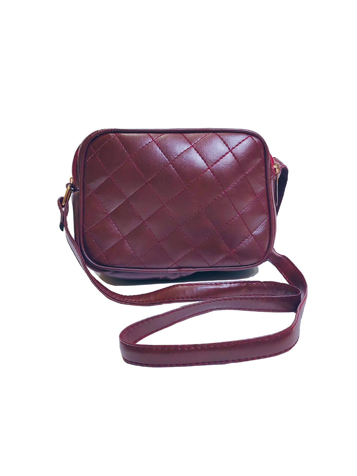 Elegant Leather Mehroon Makeup Pouch for Travel and Daily Use